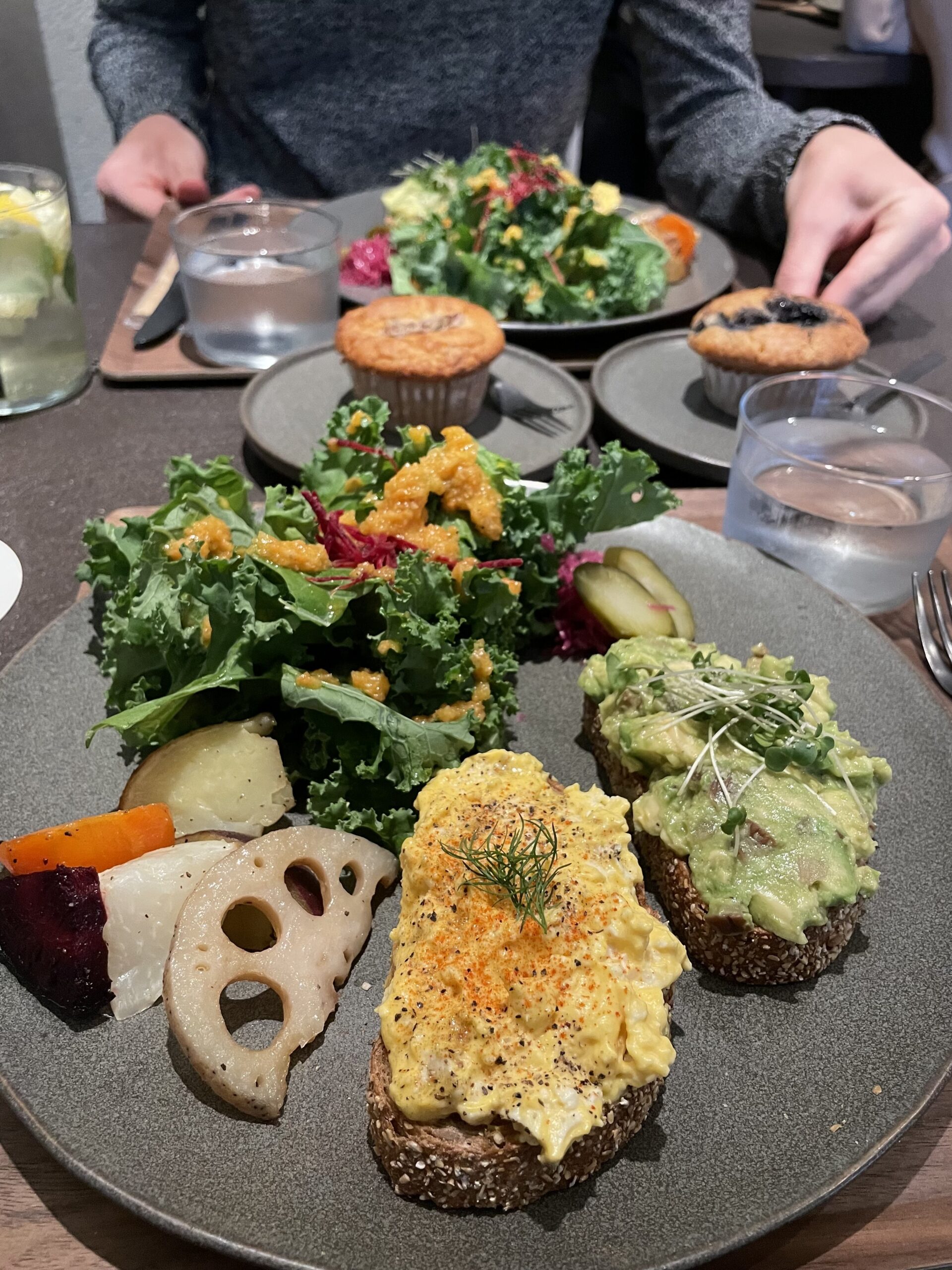 vegan Egg-Sando and avocado toast at Cafe Tarot Asakusa Tokyo