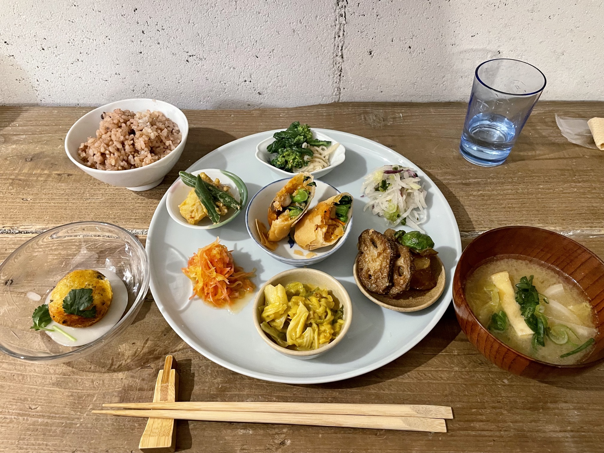 Veganes Tagesmenü im Hobodo Cafe Kyoto
