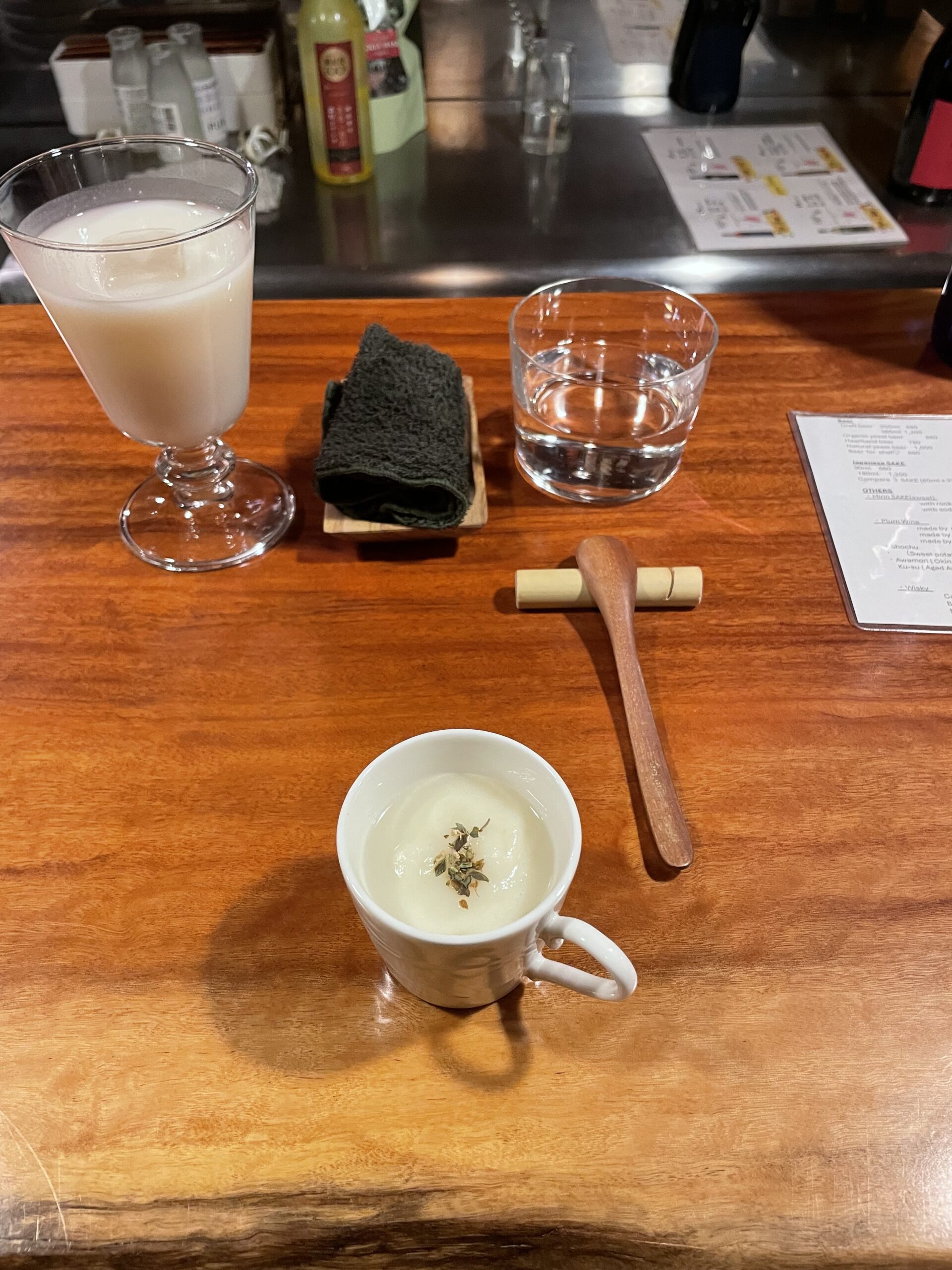 first course at vegan kaiseki restaurant Veganic Monkey Magic Tokyo