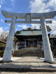 Porcelain torii at Tozan Shrine in Arita, Saga